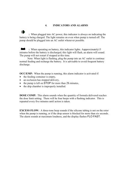 Sentinel Enteral Feeding Pump User Manual