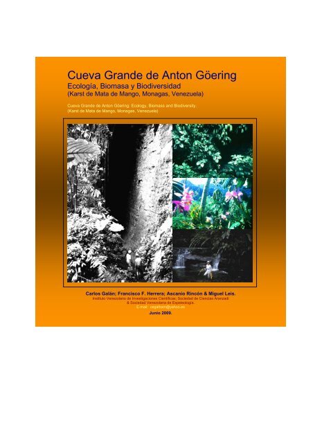 Cueva Grande de Anton Göering Ecología, Biomasa y - Aranzadi