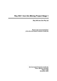 Roy Hill 1 Iron Ore Mining Project Stage 1 - Environmental ...