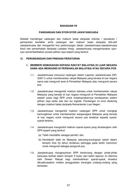 Laporan PSC - Info Pilihanraya Malaysia