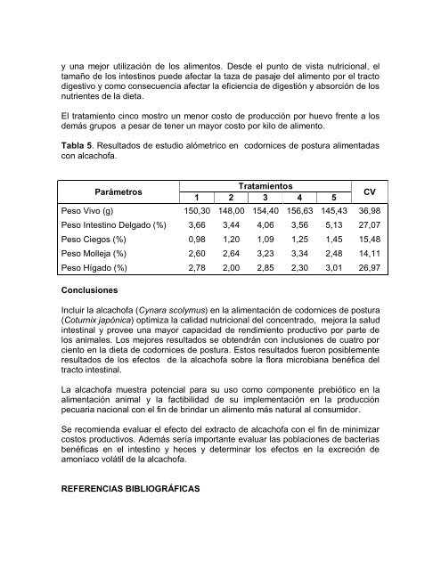 evaluación del valor nutricional de la alcachofa - Universidad del ...