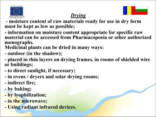 course technologies for growing medicinal and aromatic plants