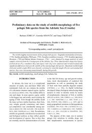 Preliminary data on the study of otolith morphology - Institut za ...