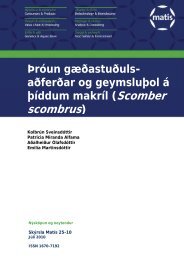 Þróun gæðastuðulsaðferðar og geymsluþol á þíddum makríl - Matís