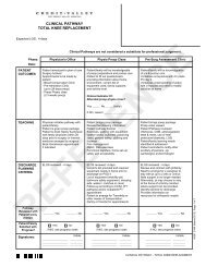 CLINICAL PATHWAY TOTAL KNEE REPLACEMENT