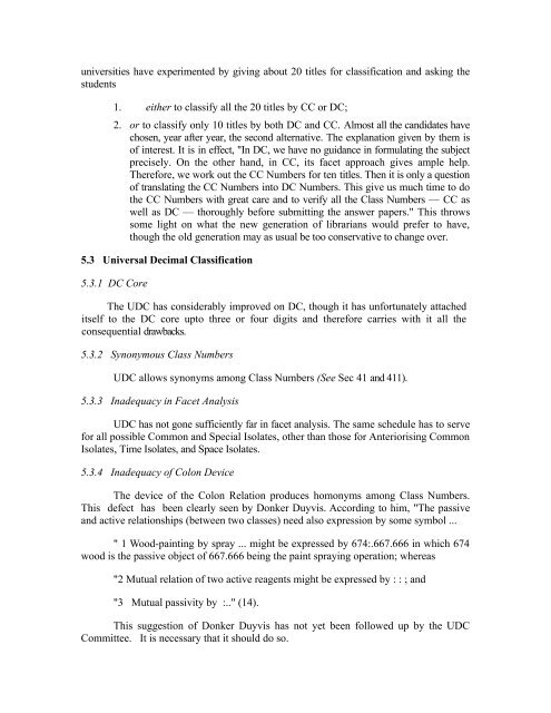 CHOICE OF SCHEME FOR CLASSIFICATION - Indian Statistical ...