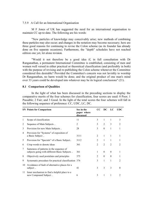 CHOICE OF SCHEME FOR CLASSIFICATION - Indian Statistical ...