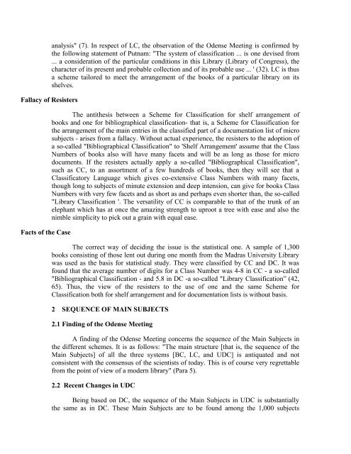 CHOICE OF SCHEME FOR CLASSIFICATION - Indian Statistical ...