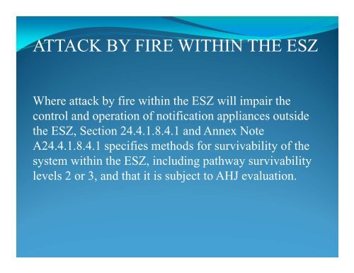 “Pathway Survivability” - New York Fire Alarm Association