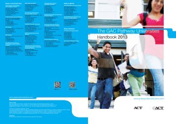 The GAC Pathway Universities - ACT International