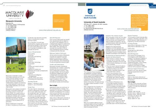 The GAC Pathway Universities - ACT International