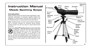 20-60x60 spotting scope Users Manual - Meade Instruments