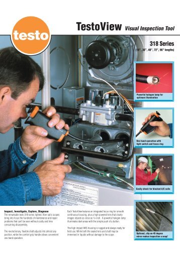 Testo 318 Fiber Optic Scopes Brochure - SKC Gulf Coast Inc.