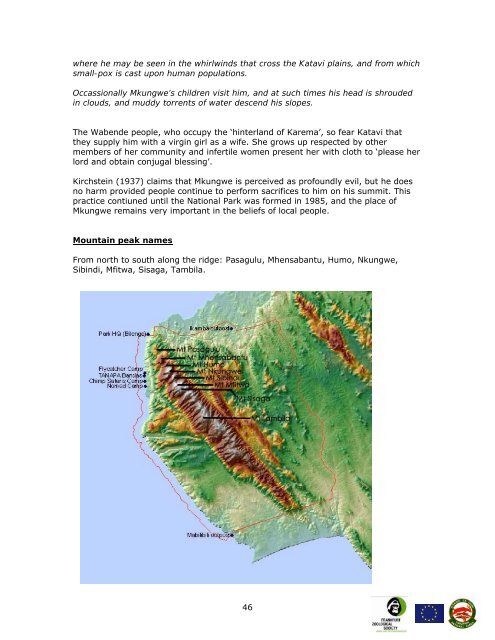 Mahale Mountains National Park | Summary of Resource Base