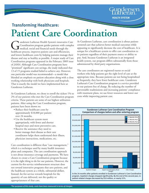 Patient Care Coordination - Gundersen Lutheran Health System