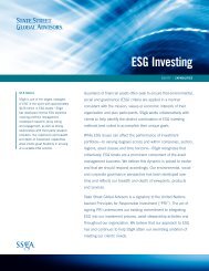 ESG Investing - State Street Global Advisors