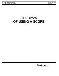 THE XYZs OF USING A SCOPE Tektronix