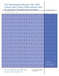 The Relationship Between The 1990 Census and ... - Census Bureau