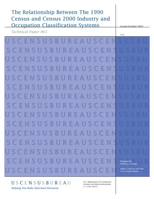 The Relationship Between The 1990 Census and ... - Census Bureau