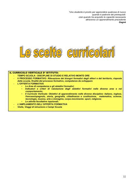 Scelte curricolari ed extra curricolari - Istituto Comprensivo "Via ...