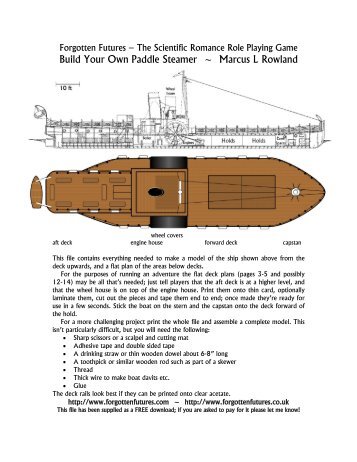 Build your own paddle steamer - Forgotten Futures