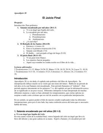 Apocalipsis 20 El Juicio Final – texto - Iglesia San Juan