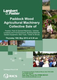 Paddock Wood Agricultural Machinery Collective Sale of