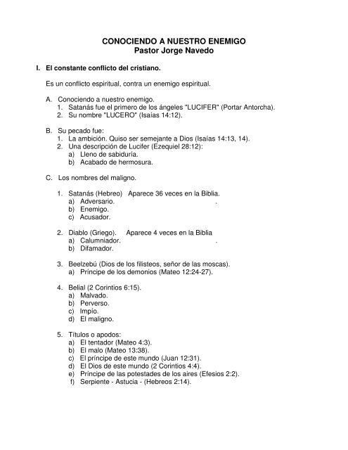 Conociendo A Nuestro Enemigo Pdf