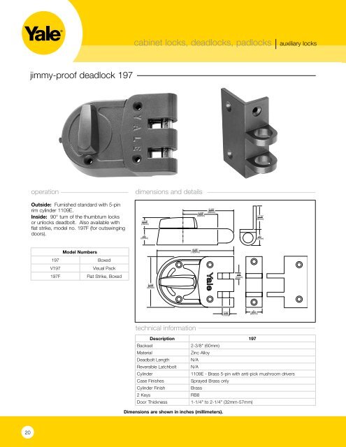 Auxiliary Locks - ASSA ABLOY Door Security Solutions :: Extranet