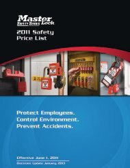 Safety Series Price List - Master Lock