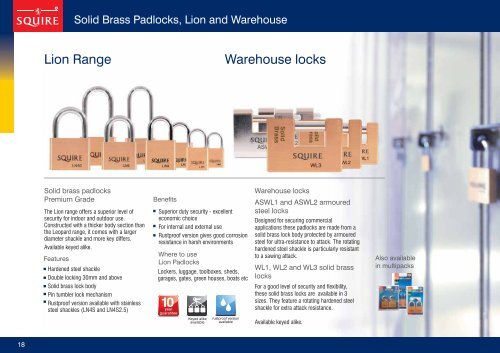 UK Price List July 2012 - Squire Locks