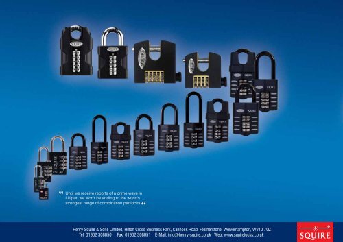 UK Price List July 2012 - Squire Locks