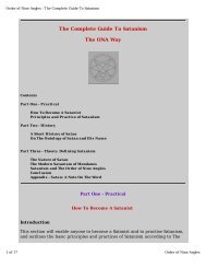 The Complete Guide To Satanism The ONA Way - o 9 a