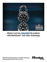 reinvented the padlock, with BlockGuard™ Anti-Shim ... - Master Lock