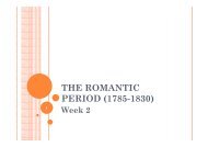 THE ROMANTIC PERIOD (1785-1830)