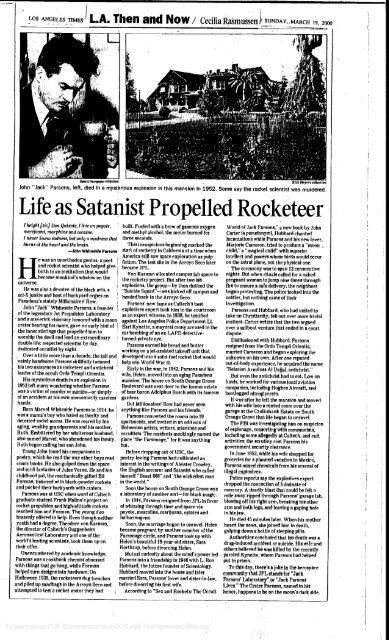 Life as Satanist Propelled Rocketeer - Lisa McPherson Memorial Page