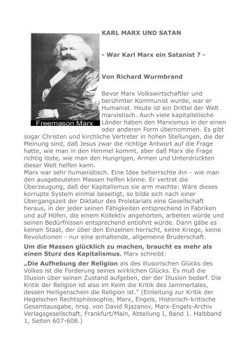 KARL MARX UND SATAN - War Karl Marx ein Satanist ? - Von ...