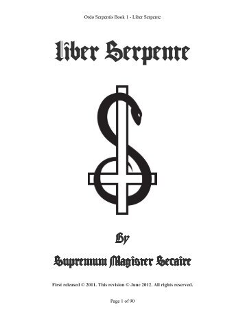 Liber Serpente - Ordo Serpentis