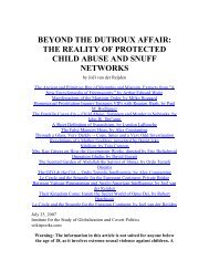 BEYOND THE DUTROUX AFFAIR: THE REALITY OF ... - zaidpub