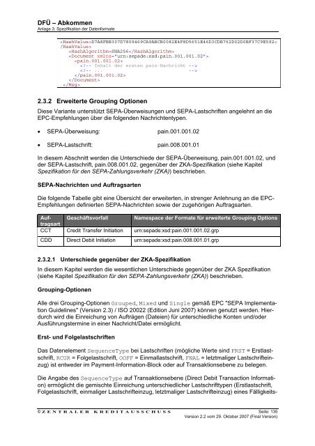 Schnittstellenspezifikation DFÜ-Abkommen