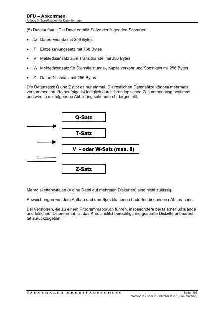 Schnittstellenspezifikation DFÜ-Abkommen