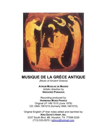 MUSIQUE DE LA GRECE ANTIQUE