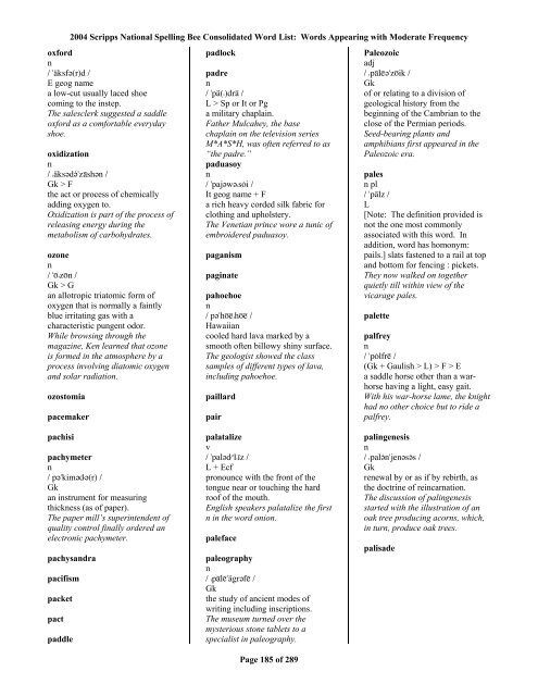 2004 SCRIPPS NATIONAL SPELLING BEE CONSOLIDATED WORD LIST PDF intelligence overview