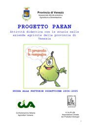 PROGETTO PAEAN - settore agricoltura - Provincia di Venezia