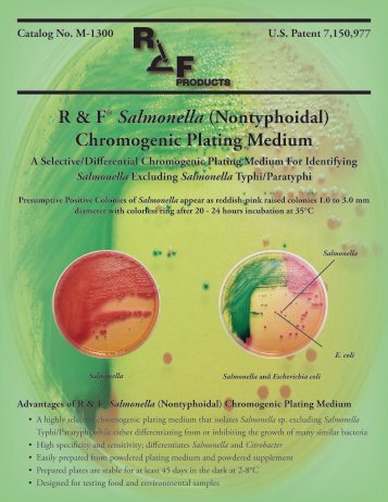 R & F® Salmonella (Nontyphoidal) Chromogenic Plating Medium