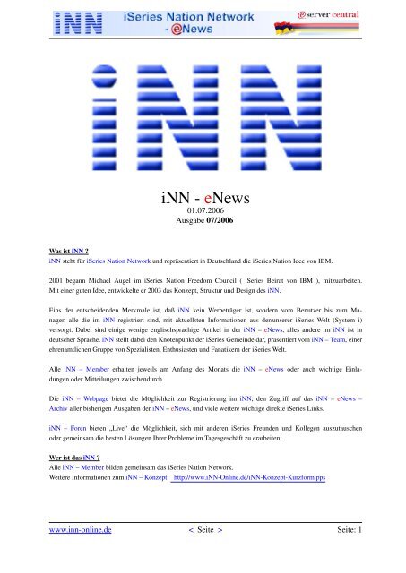 iNN - eNews - SSS-Software