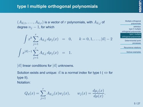 Multiple orthogonal polynomials as special functions