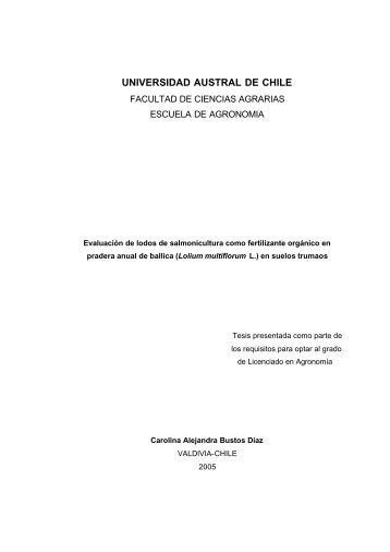 UNIVERSIDAD AUSTRAL DE CHILE - Tesis Electrónicas UACh ...