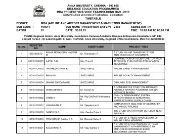 ANNA UNIVERSITY, CHENNAI - 600 025 DISTANCE EDUCATION ...