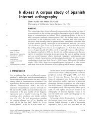 k dixez? A corpus study of Spanish Internet orthography - Linguistics